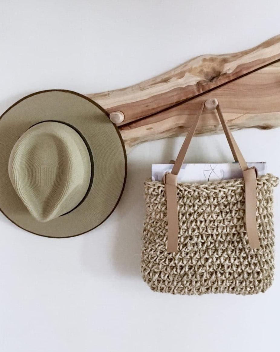 Handmade Natural Fibre Vegan Minimalist Carry Bag VI - A Bohemia Life