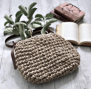 Handmade Natural Fibre Vegan Minimalist Crossbody Handbag - A Bohemia Life