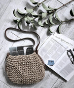 Load image into Gallery viewer, Handmade Natural Fibre Vegan Minimalist Crossbody Handbag - A Bohemia Life
