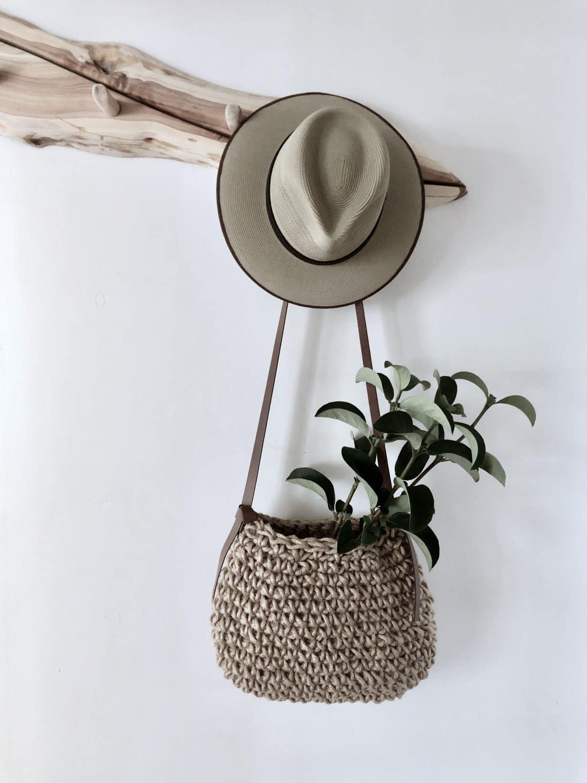 Handmade Natural Fibre Vegan Minimalist Crossbody Handbag - A Bohemia Life