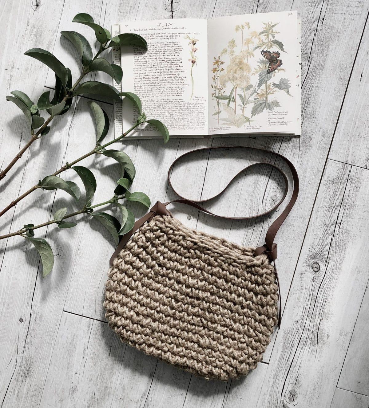 Handmade Natural Fibre Vegan Minimalist Crossbody Handbag - A Bohemia Life