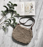 Load image into Gallery viewer, Handmade Natural Fibre Vegan Minimalist Crossbody Handbag - A Bohemia Life
